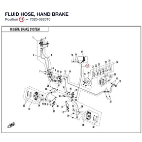 FLUID HOSE, HAND BRAKE product image