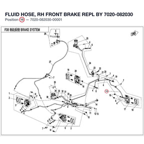 FLUID HOSE, RH FRONT BRAKE REPL BY 7020-082030 product image