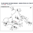FLUID HOSE, RH REAR BRAKE - WHEN STOCK IS 0 THIS ITEM IS NO LONGER AVAILABLE product image