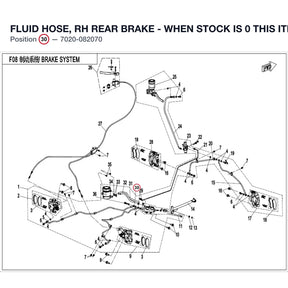 FLUID HOSE, RH REAR BRAKE - WHEN STOCK IS 0 THIS ITEM IS NO LONGER AVAILABLE product image