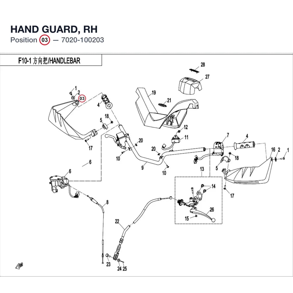 HAND GUARD, RH product image