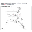 OUTER BUSHING, STEERING SHAFT SPHERICAL product image