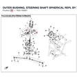 OUTER BUSHING, STEERING SHAFT SPHERICAL REPL BY 7020-100601-00001 product image