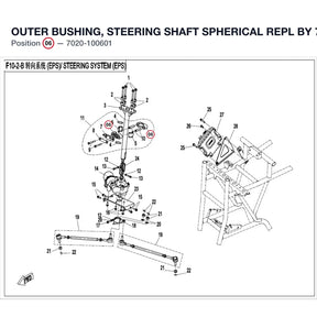 OUTER BUSHING, STEERING SHAFT SPHERICAL REPL BY 7020-100601-00001 product image