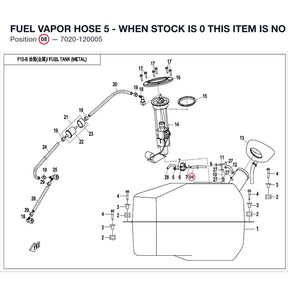FUEL VAPOR HOSE 5 - WHEN STOCK IS 0 THIS ITEM IS NO LONGER AVAILABLE product image