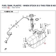 FUEL TANK, PLASTIC - WHEN STOCK IS 0 THIS ITEM IS NO LONGER AVAILABLE product image