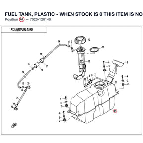 FUEL TANK, PLASTIC - WHEN STOCK IS 0 THIS ITEM IS NO LONGER AVAILABLE product image