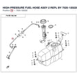 HIGH-PRESSURE FUEL HOSE ASSY 2 REPL BY 7020-120220-2000 product image