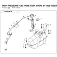 HIGH-PRESSURE FUEL HOSE ASSY 3 REPL BY 7020-120230-1000 product image