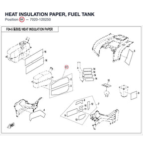 HEAT INSULATION PAPER, FUEL TANK product image