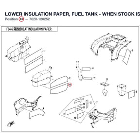 LOWER INSULATION PAPER, FUEL TANK - WHEN STOCK IS 0 THIS ITEM IS NO LONGER AVAILABLE product image
