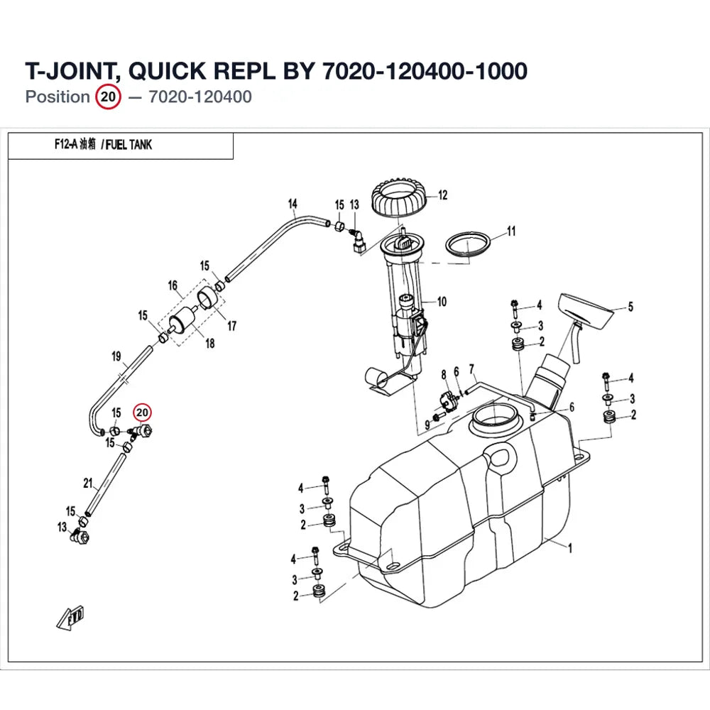T-JOINT, QUICK REPL BY 7020-120400-1000 product image
