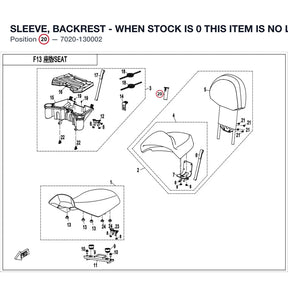 SLEEVE, BACKREST - WHEN STOCK IS 0 THIS ITEM IS NO LONGER AVAILABLE product image
