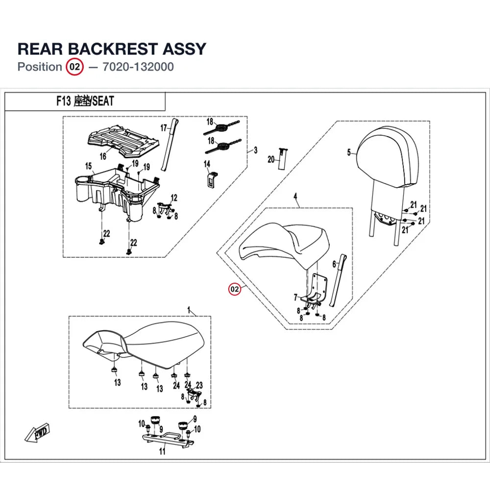 REAR BACKREST ASSY product image
