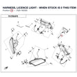 HARNESS, LICENCE LIGHT - WHEN STOCK IS 0 THIS ITEM IS NO LONGER AVAILABLE product image
