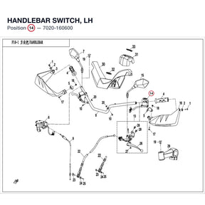 HANDLEBAR SWITCH, LH product image