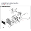 WATER OUTLET HOSE, RADIATOR product image