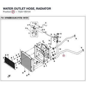 WATER OUTLET HOSE, RADIATOR product image