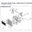 JOINT PIPE, WATER FILLER - WHEN STOCK IS 0 THIS ITEM IS NO LONGER AVAILABLE product image