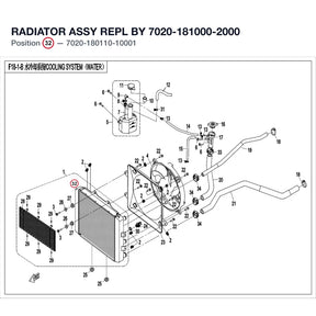 RADIATOR ASSY REPL BY 7020-181000-2000 product image