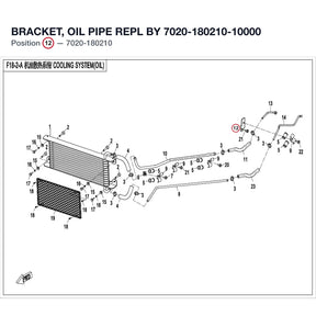 BRACKET, OIL PIPE REPL BY 7020-180210-10000 product image