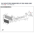 OIL OUTLET PIPE, ENGINE REPL BY 7020-180230-10001 product image