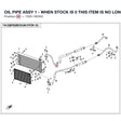 OIL PIPE ASSY 1 - WHEN STOCK IS 0 THIS ITEM IS NO LONGER AVAILABLE product image