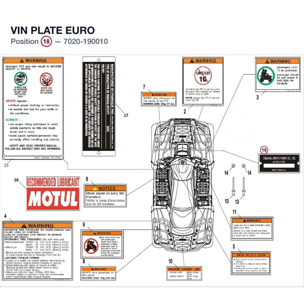 VIN PLATE product image