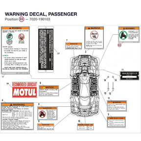 WARNING DECAL, PASSENGER product image