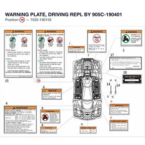 WARNING PLATE, DRIVING REPL BY 905C-190401 product image