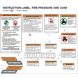 INSTRUCTION LABEL, TIRE PRESSURE AND LOAD product image