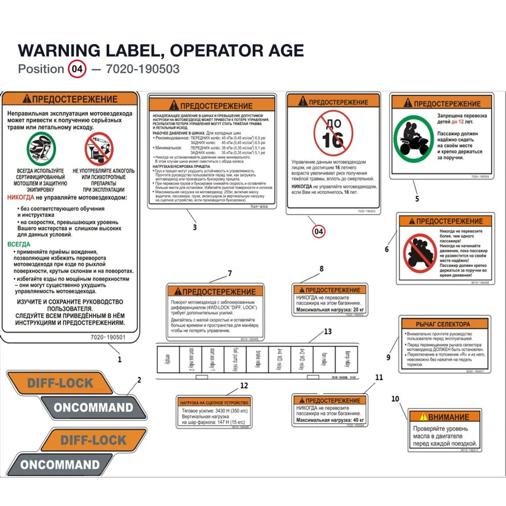 WARNING LABEL, OPERATOR AGE product image