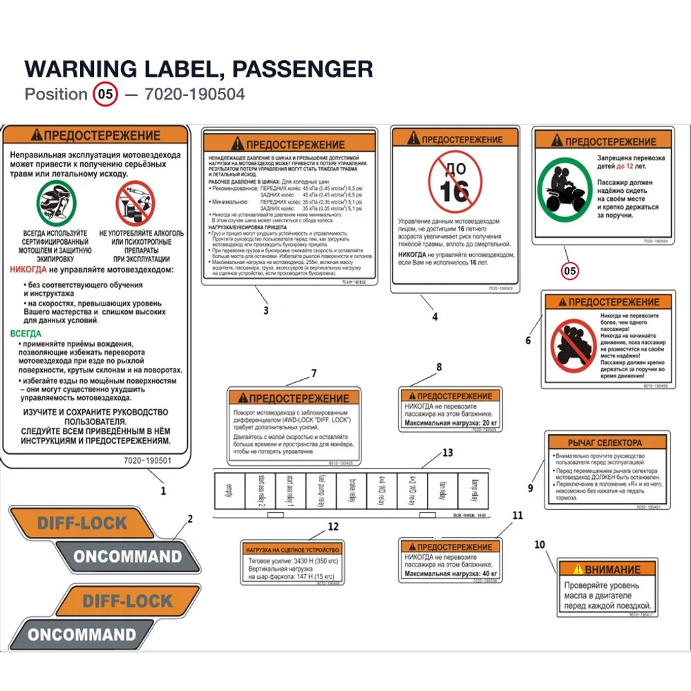 WARNING LABEL, PASSENGER product image
