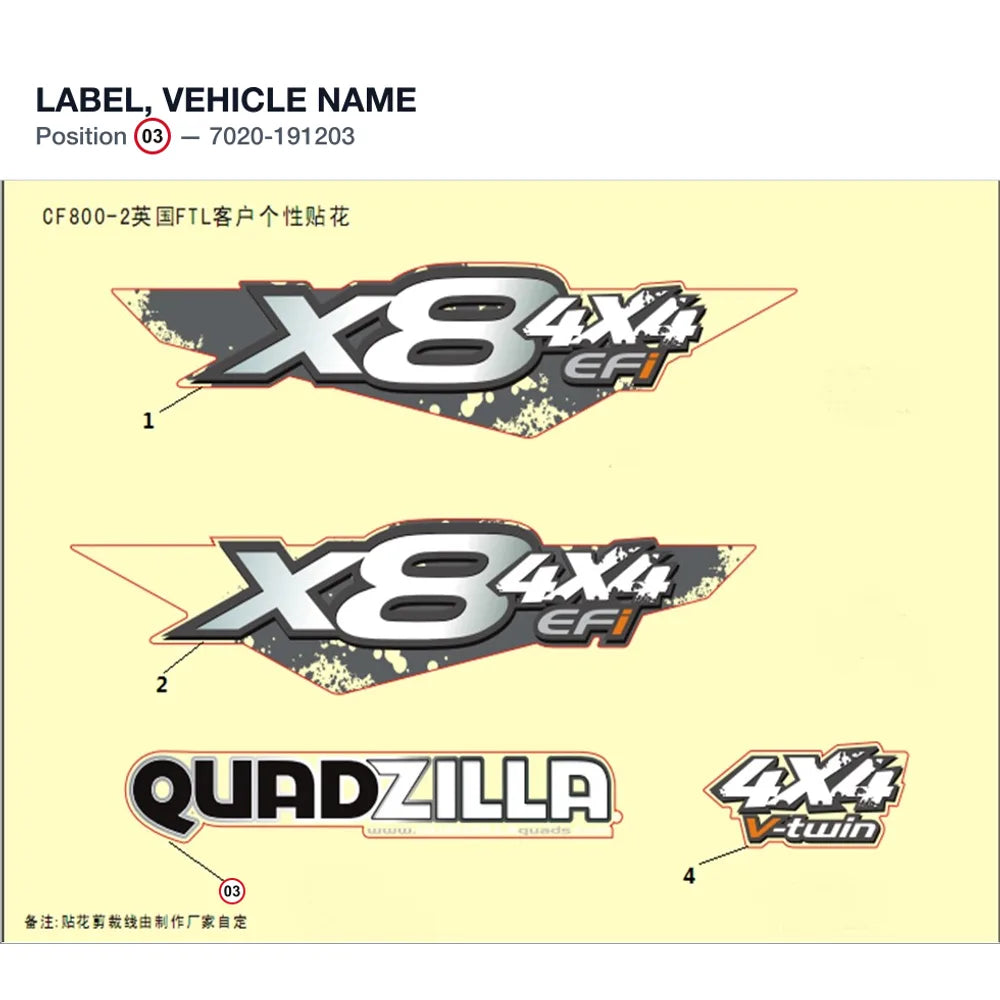 LABEL, VEHICLE NAME product image