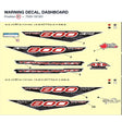 WARNING DECAL, DASHBOARD product image