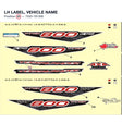 LH LABEL, VEHICLE NAME product image