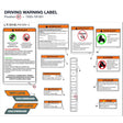 DRIVING WARNING LABEL product image