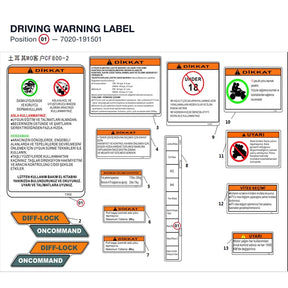DRIVING WARNING LABEL product image