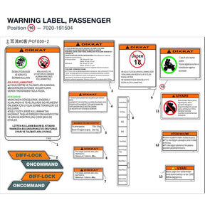 WARNING LABEL, PASSENGER product image