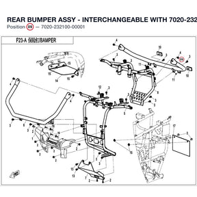 REAR BUMPER ASSY - INTERCHANGEABLE WITH  7020-232100 product image