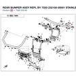REAR BUMPER ASSY REPL BY 7020-232100-00001 product image