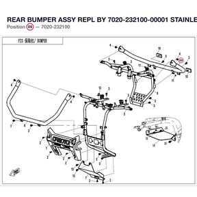 REAR BUMPER ASSY REPL BY 7020-232100-00001 product image