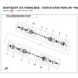 DUST BOOT KIT, FIXING END - STATUS STOP. REPL BY "INVESTIGATING" product image
