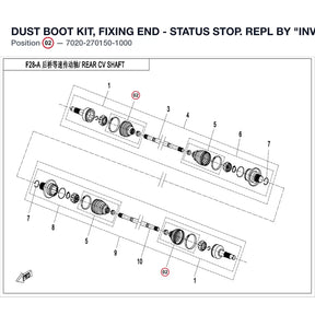 DUST BOOT KIT, FIXING END - STATUS STOP. REPL BY "INVESTIGATING" product image
