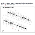 REAR CV DRIVE SHAFT, LH REPL BY 7020-280100-50001 product image