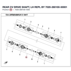 REAR CV DRIVE SHAFT, LH REPL BY 7020-280100-50001 product image