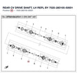 REAR CV DRIVE SHAFT, LH REPL BY 7020-280100-50001 product image