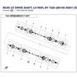 REAR CV DRIVE SHAFT, LH REPL BY 7020-280100-50001 product image