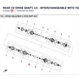 REAR CV DRIVE SHAFT, LH - INTERCHANGEABLE WITH  7020-280100-1000 product image
