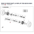 REAR CV DRIVE SHAFT, LH REPL BY 7020-280100-50001 product image